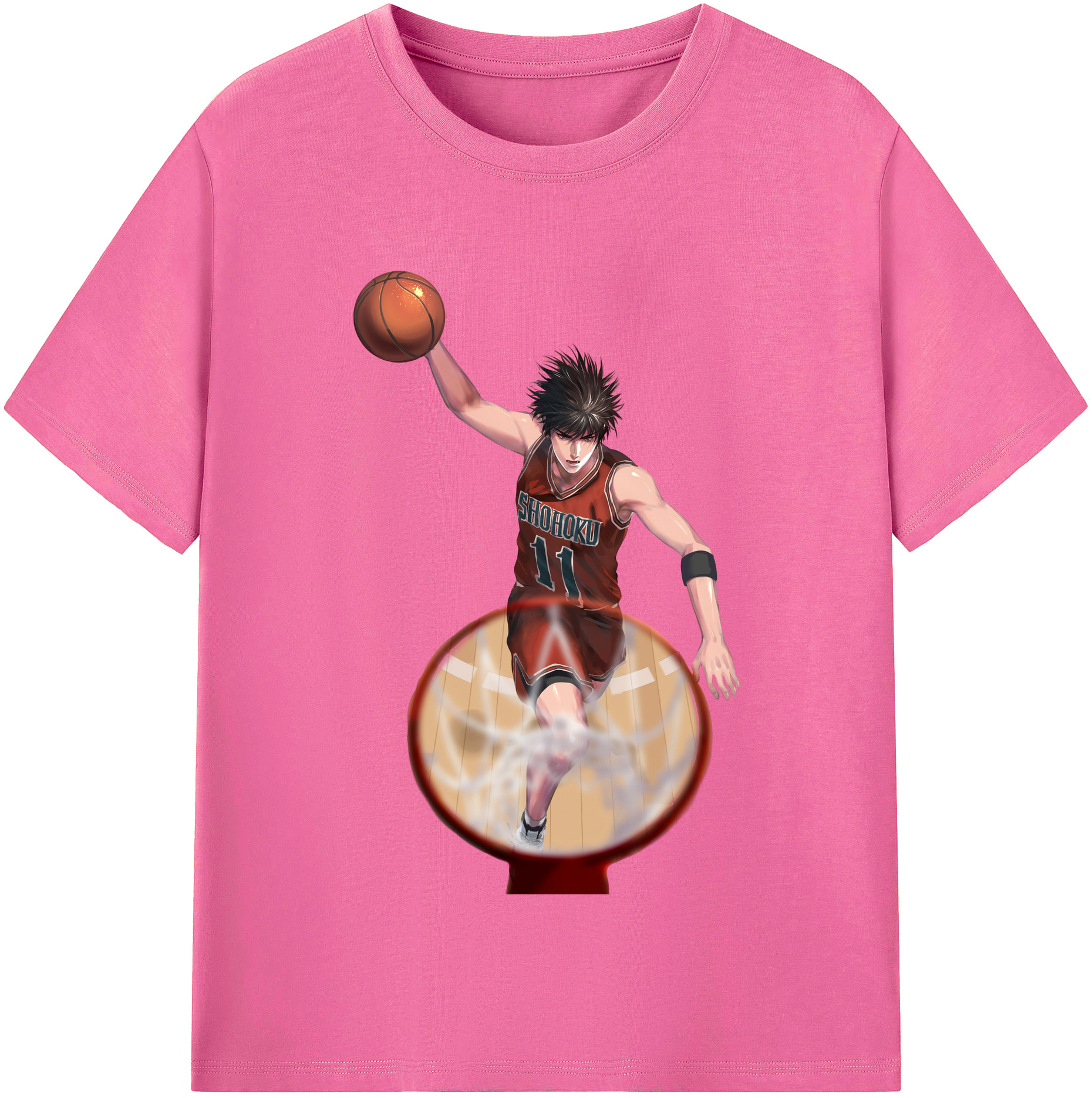 （画像用） SLAM DUNK／スラムダンク レディースカジュアルプリントTシャツ（綿100％）